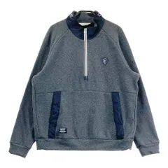 サイズ：50 ADABAT アダバット  ハーフジップ 長袖スウェットトレーナー  グレー系 [240101784268] ゴルフウェア メンズ ストスト