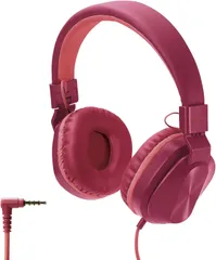 エレコム ヘッドセット こども専用 折りたたみ式 ワインレッド×コーラルレッド HS-KD02TWR