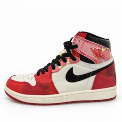 NIKE DV1748-601 × Spider-Man Air Jordan 1 Retro High OG SP Across the Spider-Verse / University Red High-Top Sneakers, Multicolor, Size 26.5cm [Used]