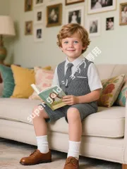 2点セット 夏 ベビー キッズウェア 英国風 ジェントルマン フォーマルスーツ 男の子 セットアップ