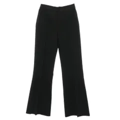 ハイスポート HIGH SPORT イタリア製 センタークリース イージー スリムフィット ストレート トラウザーズ パンツ ブラック S【中古】