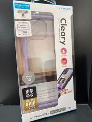 iPhone 15/14 내충격 하이브리드 케이스 [Cleary] 라벤더 mst-81821 4582698081821[TA]