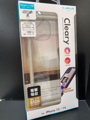 iPhone15/14 내충격 하이브리드 케이스 [Cleary] 베이지 mst-81838 4582698081838[TA]