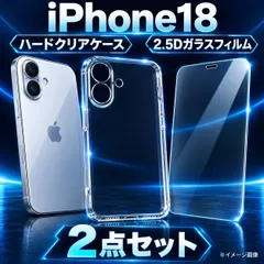 ハイクオリティ★【iPhone18Pro iPhone18ProMax】セットでお買い得★鉄壁防御 ブルーライトカット付2.5D強化ガラスフィルム+カメラ保護付ハードケース