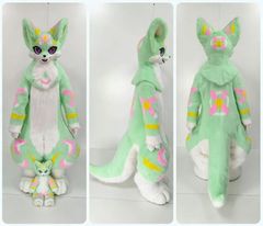 着ぐるみヘッド ウサギ耳 ライトピンク 兎面 全頭ヘッド ケモノ マスク