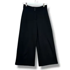 agnes b. アニエスベー クロップドパンツ 裏起毛 パンツ ブラック 黒 サイズ1 レディース 秋 冬 ゴーゴー古着マルイファミリー溝口店 18 No.1234