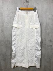 AULA AILA アウラアイラ ボタニカルレース レースコンビネーションストレート スカート size1/白 ■■ レディース