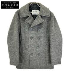 schott　ショット　U.S.740N グレー メルトンウール キルトライニング アンカーボタン ダブルブレストピーコート　36