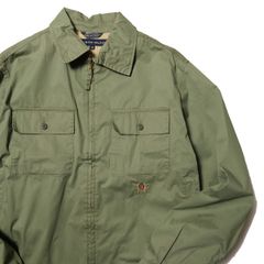 00's トミーヒルフィガー 高密度コットンツイル スイングトップ (M) 薄緑系ジップアップジャケット 00年代 旧タグ オールド 2000年製 アメリカ古着 USED ビンテージ ヴィンテージ