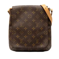 ルイ ヴィトン モノグラム ミュゼットサルサ ショート ショルダーバッグ M51258 ブラウン PVC レザー レディース LOUIS VUITTON【1-0291459】