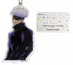[Used] Keychain Satoru Gojo acrylic Stand Keychain TOHO animation 10 YEARS "Jujutsu Kaisen" AnimeJapan 2023 merchandise
