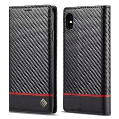 [신품] for iphone xr 케이스 수첩형 for 아이폰 xr 수첩 케이스 내충격 탄소 섬유 텍스처 마그넷 개폐식 편리 경량 얇은 카드 수납 스탠드기능 비즈니스 상질 고급 탄소 섬유 바람 옆 라인 01