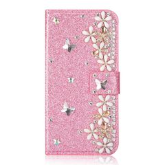[신품] OYIME iphone SE 제3세대 se3 / 제2세대 se2 iphone 7 / 8용 케이스 수첩형 세련된 꽃 나비 디자인 귀여운 반짝반짝 데코 여자
