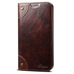 [신품] JCGOOD iphone Xs Max 케이스 수첩형 아이폰 Xs Max 케이스 가죽 지갑형 카드 수납 스탠드기능 가죽 마그넷식 스마트폰 케이스 수첩 휴대 커버 커버 경량 박형 내충격 보호 (iphone Xs Max, 브라운