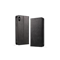 [신품] KWATUNG iphone x xs용 케이스 수첩형 PU 레더 iphone 10 10s용 케이스 수첩형 마그넷식[블랙]