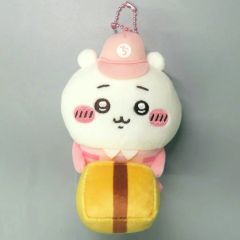 [Used] Plush Mascot/Plush Badge - Chiikawa Deliveryman Mascot "Chiikawa Something Small and Cute" Chiikawa Market Limited Edition