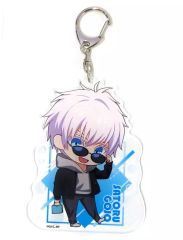 [Used] Keychain Satoru Gojo Large Keychain Present ver. "Jujutsu Kaisen" Jump Festa 2024 Goods