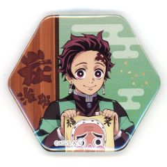 [Used] Badges and Pins Tanjirō Kamado Can Badge "Demon Slayer: Kimetsu no Yaiba - Guide to the Corridor of Memories" Sharpen Your Skills! Training and Guidance C Prize