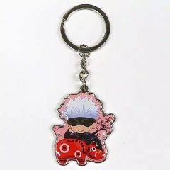 [Used] Miscellaneous Goods Satoru Gojo Akabeko Metal Keychain "Jujutsu Kaisen" Fukushima Limited Edition
