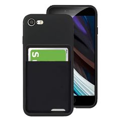 [신품] Skailuts iphonese 3 세대 케이스 iphonese 2 세대 케이스 iphone8 케이스 iphone7 케이스 후면 수납 내충격 카드 수납 얇은 경량 TPU 커버 스트랩 홀 첨부 황변 방지 지문 방지 스마트 폰 케이스 (브래지어)
