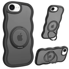 [신품] iPhone 17e/16e 케이스 Magsafe 대응 360°회전스탠드 아이폰 17e 16e 커버 iPhone17e 휴대 케이스 iPhone 16e 케이스 링 마그넷 무선 충전 종횡 다각도 대응 귀여운 내충격 PC+