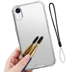[신품] 적용 iphone XR 케이스 거울 첨부 [ Xungoujp 미러 케이스 ] 아이폰 XR 커버 스트랩 iPhone10R 스마트폰 케이스 미러 첨부 내충격 스트랩 홀 얇은 경량 범퍼 휴대 커버