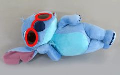 [Used] Disney Stitch Plush Toy - Sideways Lying Down, Super Big Plush Toy ~Sunglasses~ "Disney Stitch"