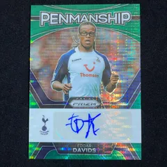 Edgar Davids エドガー・ダーヴィッツ Panini Prizm Penmanship Premier League 2023-24 Green Hyper Auto サイン 直筆 Tottenham Hotspur