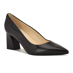 ナインウェスト レディース シューズ パンプス ヒール Nine West Kalore Womens Block Heel Dress Pumps Black Leather ブラック