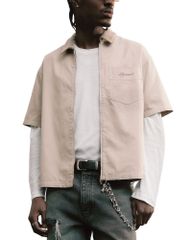 リプレゼント メンズ トップス シャツ Represent Ramona Zipped Shirt Vintage Khaki カーキ