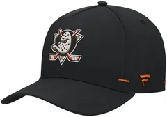 ファナティクス メンズ アクセサリー 帽子 Fanatics NHL Mens Anaheim Ducks Black Rink Structu red Adjustable Hat NoColor