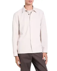 セオリー メンズ トップス シャツ Theory Poplin Point Collar Performance Shirt Silver Stone ストーン