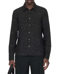 オールセインツ メンズ トップス シャツ ALLSAINTSeraphim Paisley Point Collar Shirt Black ブラック