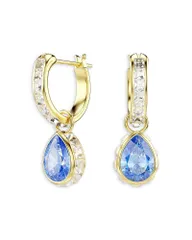 スワロフスキー レディース アクセサリー ピアス・イヤリング Swarovski Chroma Crystal Charm Hoop Earrings Blue ブルー