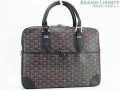 【超美品】ゴヤール　GOYARD　アンバサード PM　ブリーフケース　ビジネスバッグ　書類かばん　ブラック　PVC レザー　AMA AMBASS PM 01