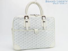 【新品同様】ゴヤール　GOYARD　アンバサード PM　ブリーフケース　ビジネスバッグ　書類かばん　ホワイト　AMA AMBASS PM 50