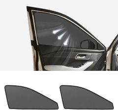 K◆X-TRAIL T33 Sunshade (4th Generation T33) Side Sunshade, Light Blocking Mesh Curtain, Magnetic Attachment, Interior Part, Driver and Passenger Side Sunshade, Includes Japanese Instruction Manual, 2 Pieces, 001 Black b9335130