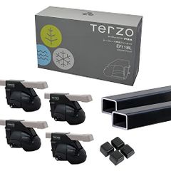K◆Terzo (by PIAA) Roof Carrier, Vehicle-Specific Base Carrier Set, Square Bar Type, Black, Roof Rail Type, with Lock, for Nissan X-Trail (H25.12~, Model T32), etc. EF11BL + EB2 K 71b7f2b1