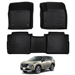 K◆PANICO New Nissan X-Trail T33 Series 5-seater e-power Floor Mats - Vehicle-Specific nissan X-Trail T33 SNT33 3D立体 Car Mats Waterproof Mats TPE Material Protective Mats Stain Resistant Abrasion Resistant Interior Customization 387e4a75