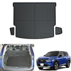 K◆Nissan X-TRAIL New X-TRAIL Trunk Mat 4th Generation T33 (July 2022 - Present) Vehicle-Specific Design Cargo Mat 3D Luggage Mat Trunk Mat Luggage Mat Dirt Prevention Anti-Slip Anti-Scratch Protection 3D Floor Mat Interior 91849460