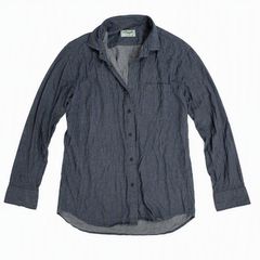 Crocodile クロコダイル ブルー 長袖シャツ L 綿 nest Robe CONFECT風