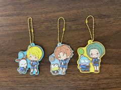 【TAKA172-28】△ バンダイ サンリオ しゅご キャラ！サンリオ キャラクターズ スペシャル ラバー マスコット 辺里 唯世 & ポチャコ  相馬 空海 & けろけろ けろっぴ  三条 海里 & ハンギョドン  3個 まとめて セット