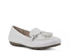クリフバイホワイトマウンテン レディース シューズ スリッポン・ローファー Cliffs by White Mountain Gush Driving Loafer White ホワイト