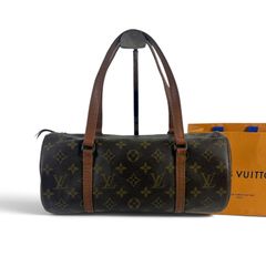 LOUIS VUITTON Monogram Leather Vito Papillon 30 Semi-Shoulder Bag Handbag Monogram Leather Brown Drum Shape