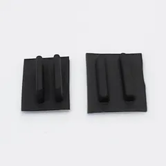 互換品 ニンテンドー 3DS 上部画面ゴム・底部ゴム 黒色 1台分 修理・補修パーツ