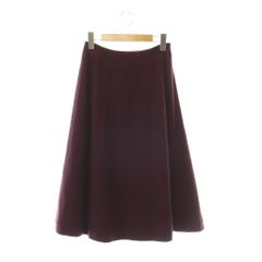 Sybilla Wool Skirt, Midi Length, Size S, Purple /NR ■OS