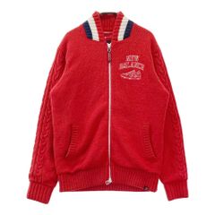 サイズ：5 NEW BALANCE GOLF ニューバランス 裏地付 長袖ニットジャケット レッド系 240101782701 ゴルフウェア メンズ ストスト