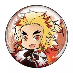 [Used] Badge/Pin (Character) Kyojuro Rengoku "Demon Slayer: Kimetsu no Yaiba Toji Colle Can Badge Vol.2 -Flowers, Birds, Wind, and Moon-"