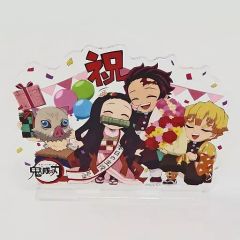 [Used] Acrylic Stand Acrylic panel (group)Stand"Demon Slayer: Kimetsu no Yaiba x ufotable Cafe / Machi Asobi CAFE Kamado Nezuko Birthday Celebration 2022"
