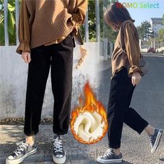 Maternity Pants, Fleece-lined, Corduroy, Women's Long Pants, Sweatpants, Pre- and Post-Natal, Adjustable Waist, Warm, High Quality (hyd611)
